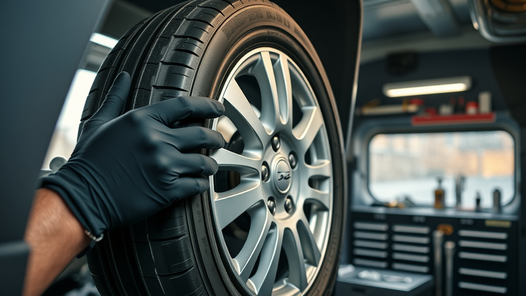 Mobile tyre fitting in Manchester technician balancing new wheel with precision tools
