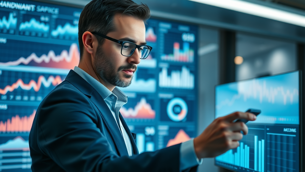 digital business dashboard interface displaying analytics for business listing platform