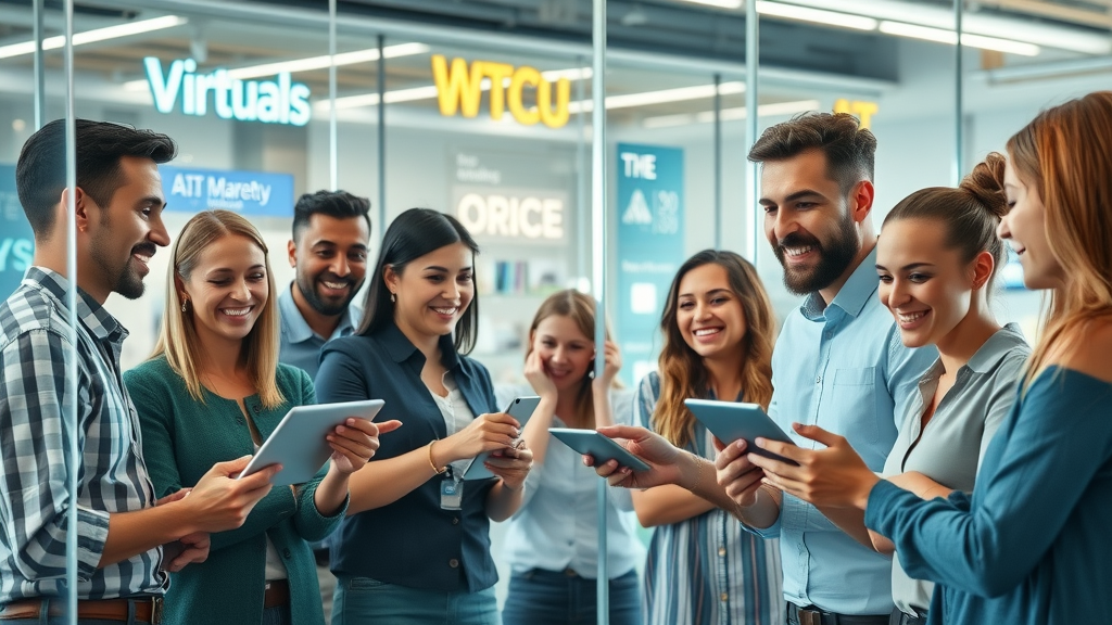 digital marketing agency team using AI, virtual office solutions UK business database