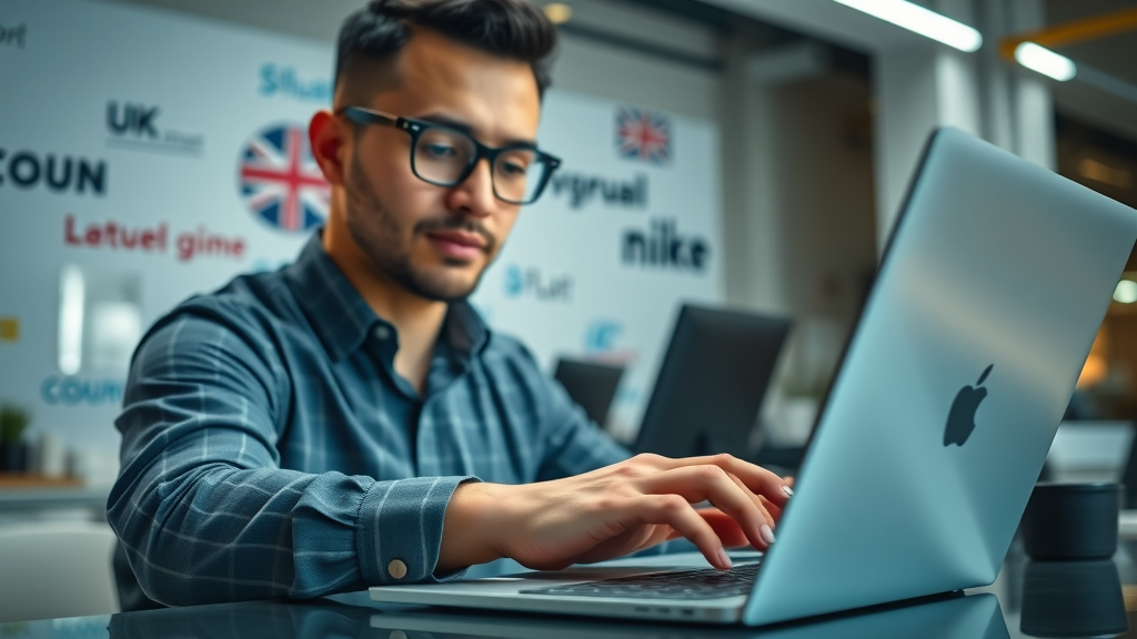 clean digital interface of a business directory website for uk small businesses, business directory uk