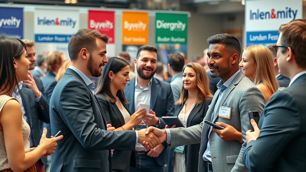 uk wide business directory networking event with uk business professionals collaborating in London conference center