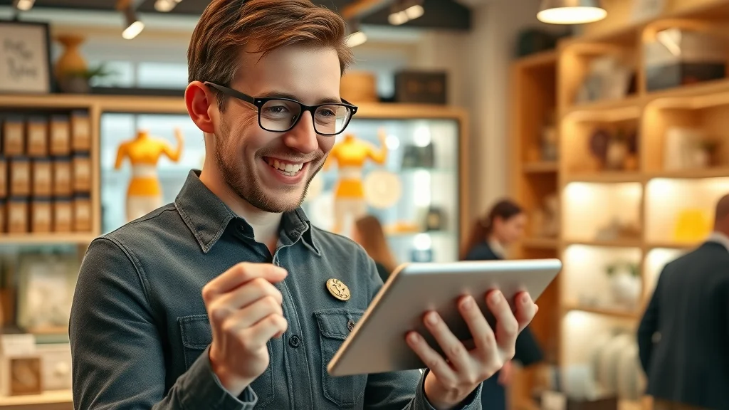 UK shop owner viewing customer reviews to manage reputation after promoting business through listing in a business directory
