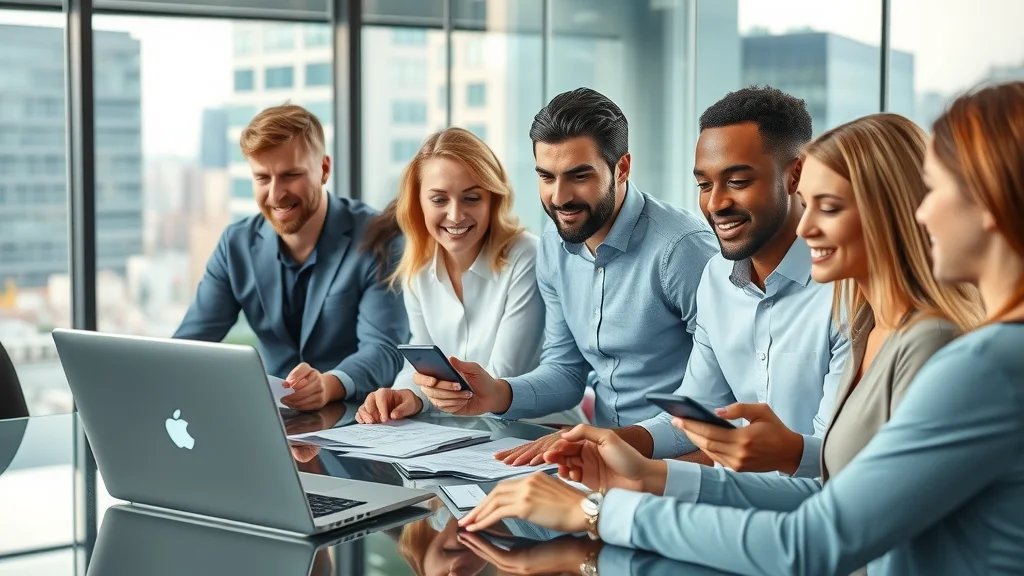 Contemporary workflow with professionals updating business details in London for promote greater london companies through listing in a business directory
