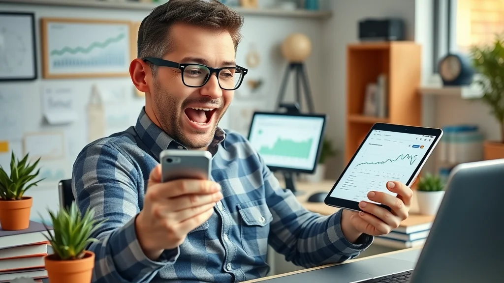 SEO success with business directory listings—marketer reviewing high local search engine rankings and maps on multiple devices