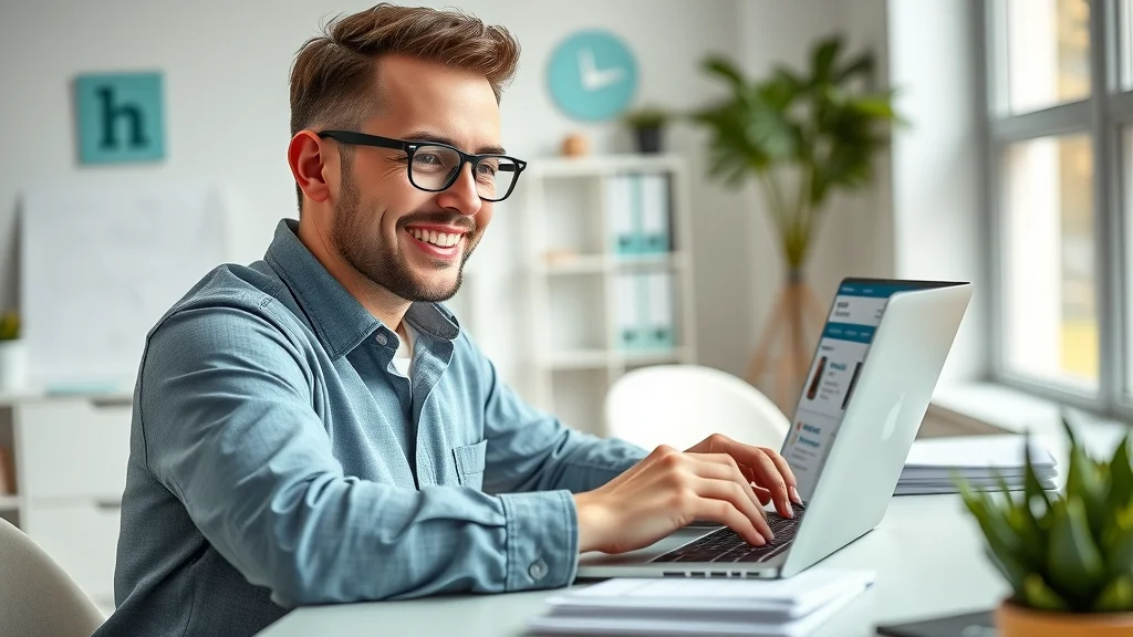 UK entrepreneur confidently submitting business details to a directory listing to promote businesses through listing in a business directory, online business listing interface