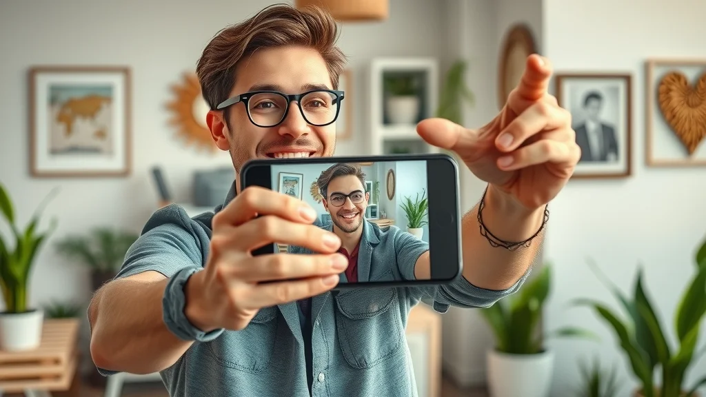 Entrepreneur creating short form video content for social media marketing agency success