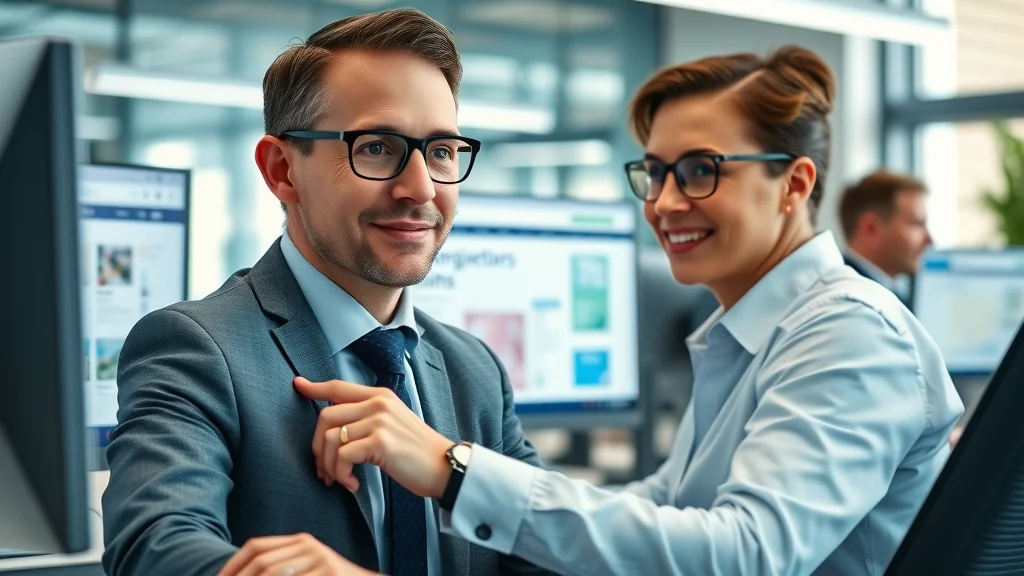 Clean search engine results page with business staff reviewing digital business directories for UK business and local business visibility