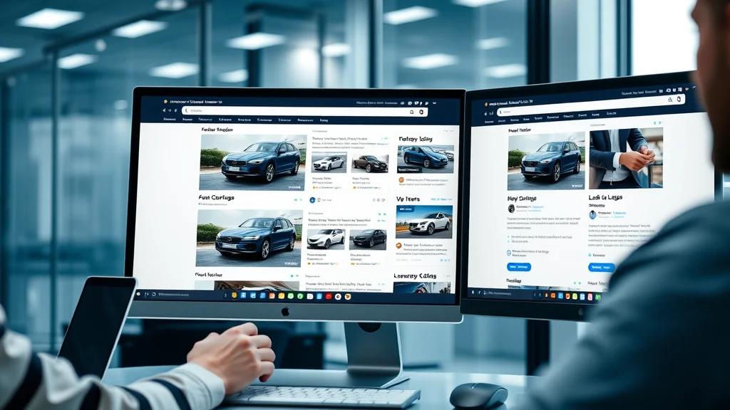 User-friendly london car dealership website interface with chatbots and reviews, promoting digital marketing for car dealers