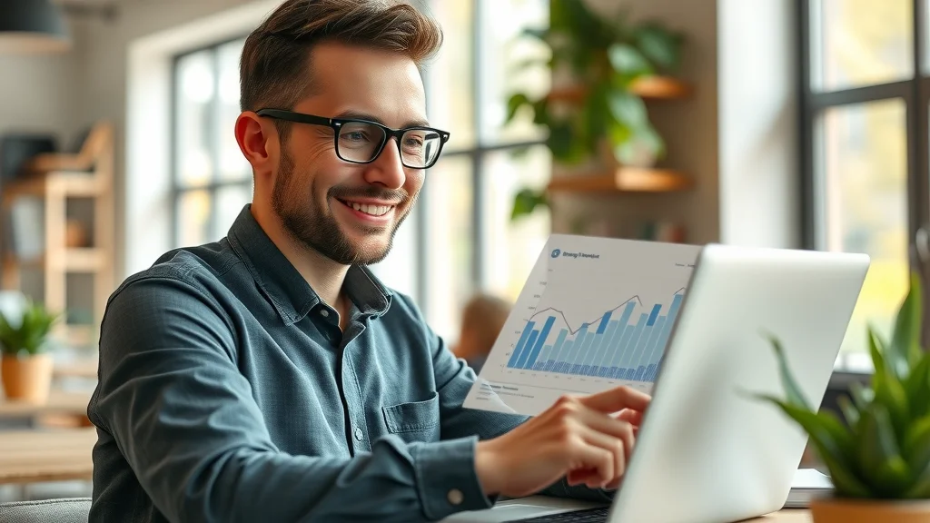 Business owner reviewing analytics after video marketing agency campaign success