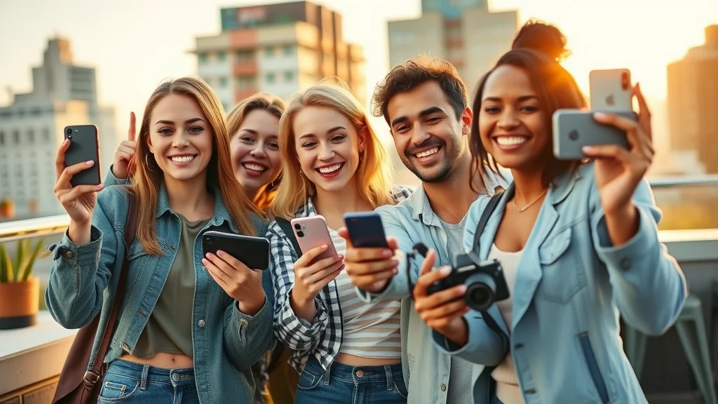 London influencers collaborating to create authentic digital marketing content with branded props and natural expressions