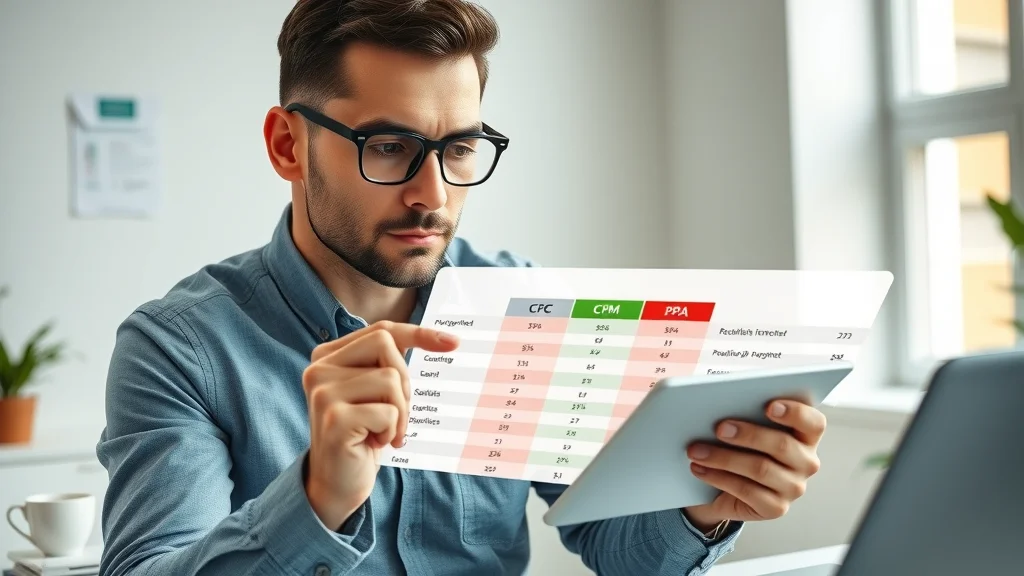 Digital marketing professional evaluating CPC, CPM, and CPA models for paid website traffic to get more website visitors.