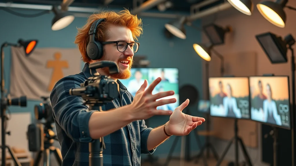 Video production specialist creating engaging video for content marketing campaign