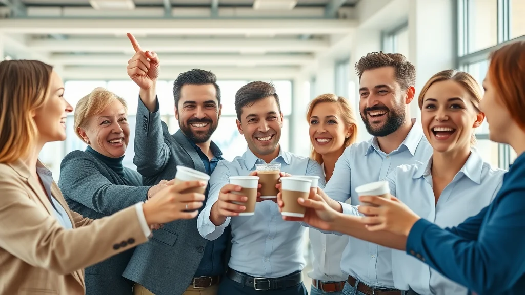 Business success team celebrating content marketing strategy results - hire outsourced content creation agency