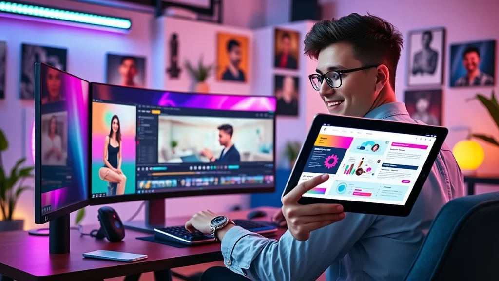 Thoughtful analyst sorting printed reports and a digital dashboard in a modern office &mdash; finding repurposed content opportunities