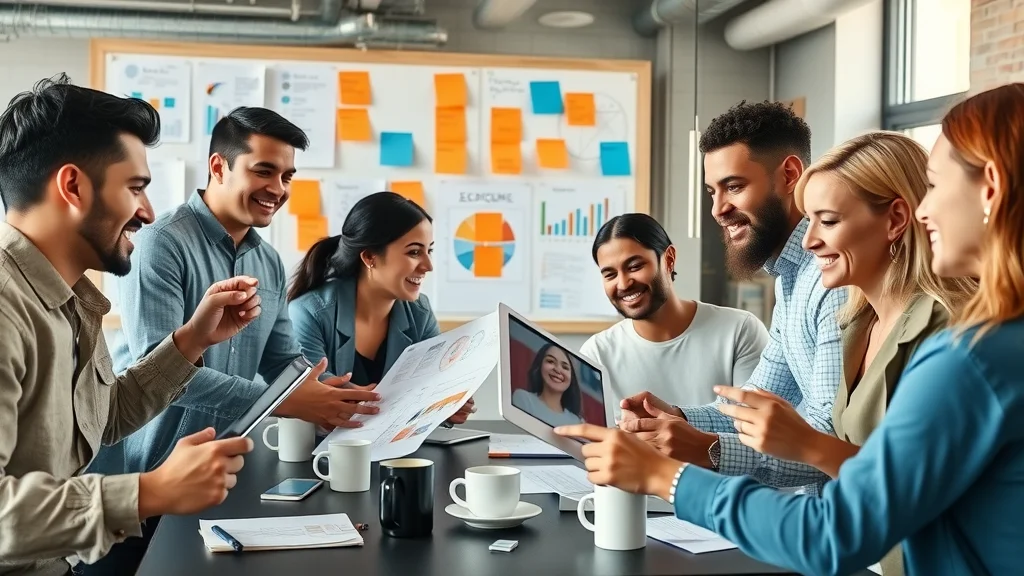 Balanced justice and digital creativity: legal professional holding scales, laptop, camera and scrolls &mdash; legal and ethical content marketing