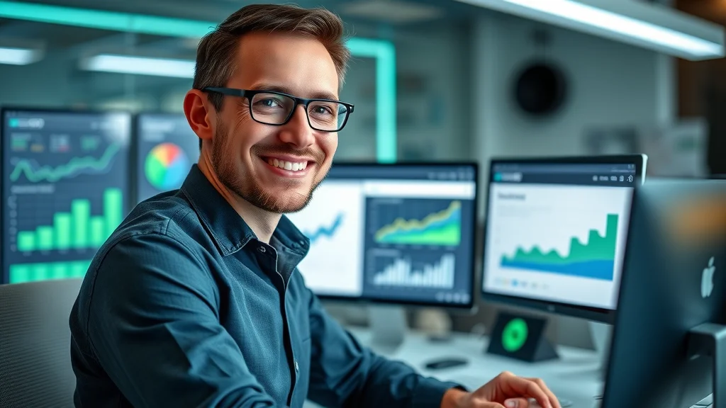 Digital marketing analyst tracking content strategy results for content marketing agency