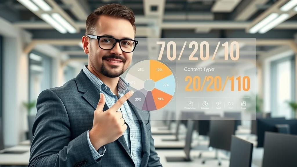 Sleek visual showing content transformation: marketer gestures to touchscreen displaying blog posts, video, infographic, and podcast icons &mdash; content repurposing