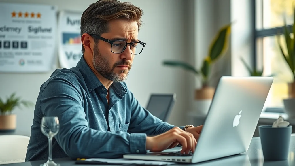Small business owner worried after a negative 1-star online review - negative review & online reputation management