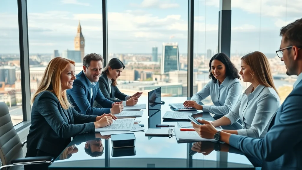 London business team collaborating on category marketing strategy development consulting for London businesses in a modern office