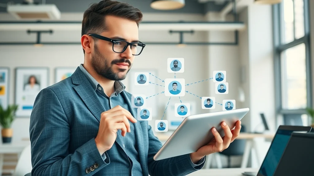 Marketing manager strategizing multi-channel distribution for blog content and social media