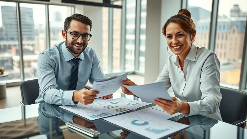 Professional consultants analyzing market reports as part of category marketing strategy development consulting for London businesses in a trendy London workspace
