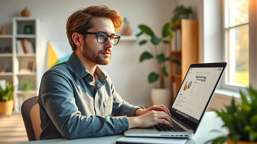 Professional blogger creating blog content for digital marketing and content marketing strategy