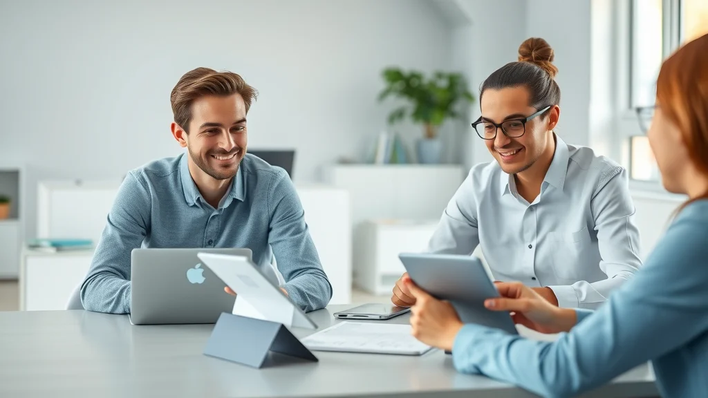 Users engaging with optimised website interfaces, representing strong UX and internal linking strategies for answer engine optimisation