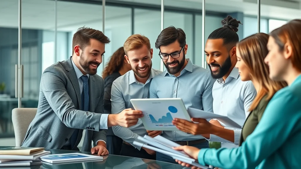 Modern strategic planning with finance team using digital marketing strategies on tablet&mdash;negative financial impacts on not implementing digital marketing strategies