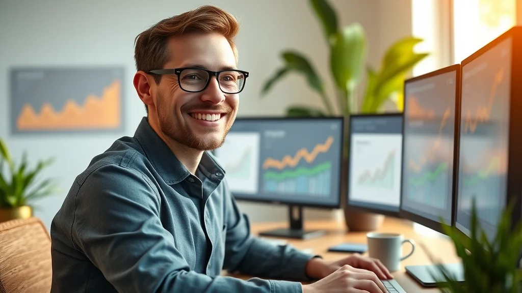 Entrepreneur monitoring productivity metrics after choosing the right GPT or prompt pack